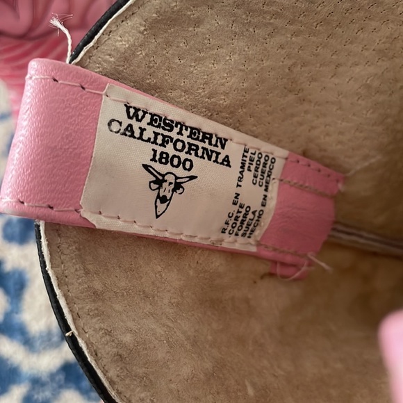 Vintage Western Pink Leather Cowboy Boot Size 6 - Picture 4 of 7